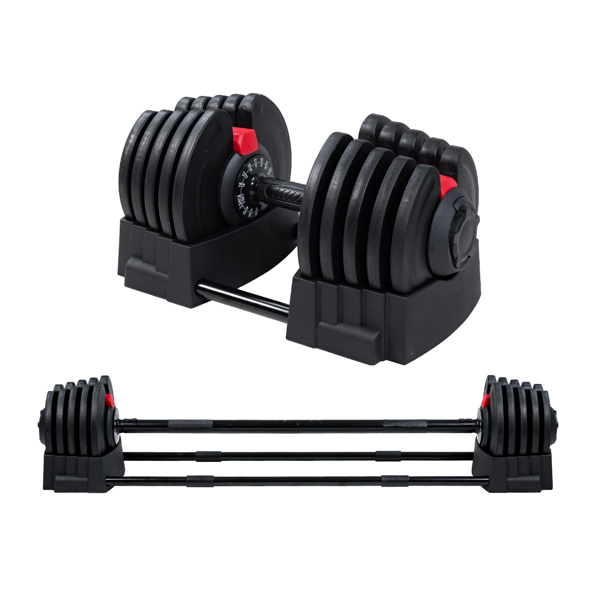 Justerbar hantel och skivstång  2,5 - 40 kg 