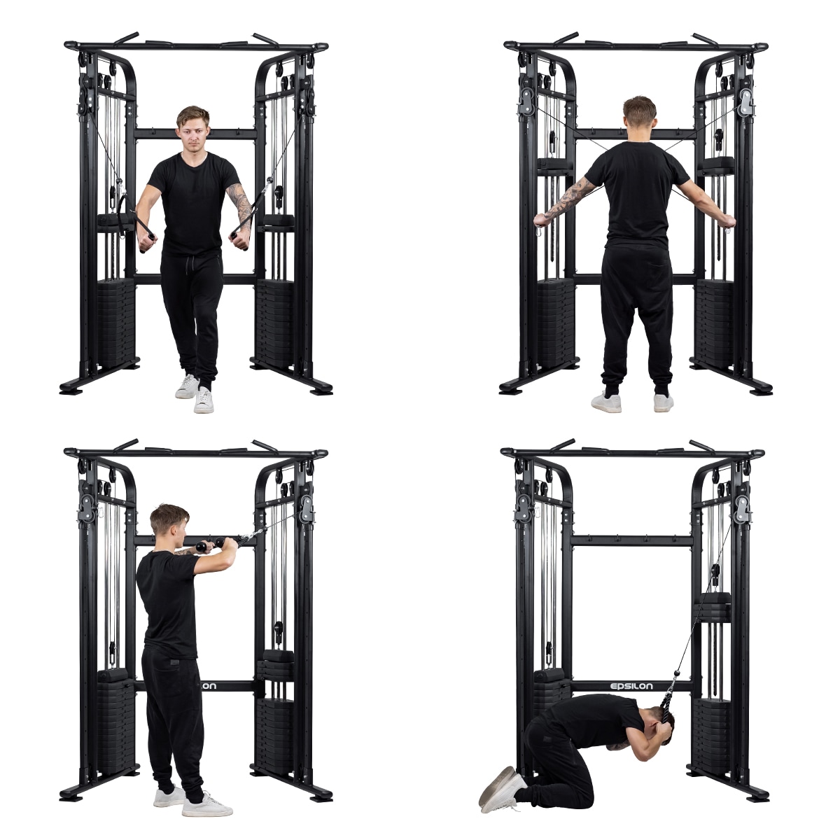 Kotikuntosali Cable Cross – 2 x 75 kg painoja