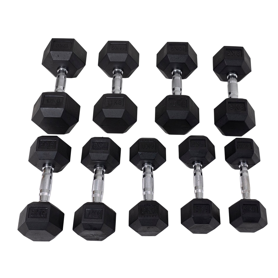 SETTI 2 x Hex-käsipainot 4-12 kg